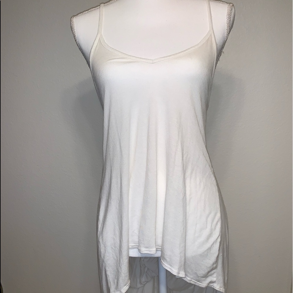5/$25!!!! Foreign Exchange Cream High Low Tank Top